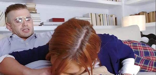  Raunchy Redhead Student Studies Tutors Cock For Test Pass